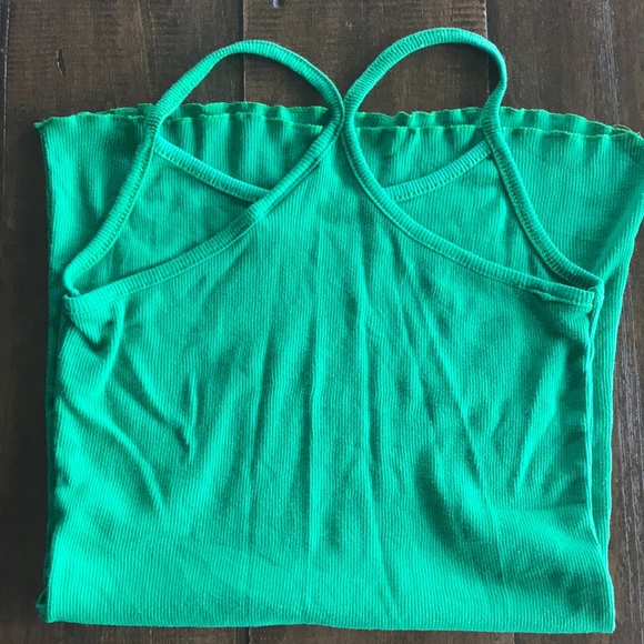 Pulp kitchen green ribbed long tank size S/M - Picture 4 of 6